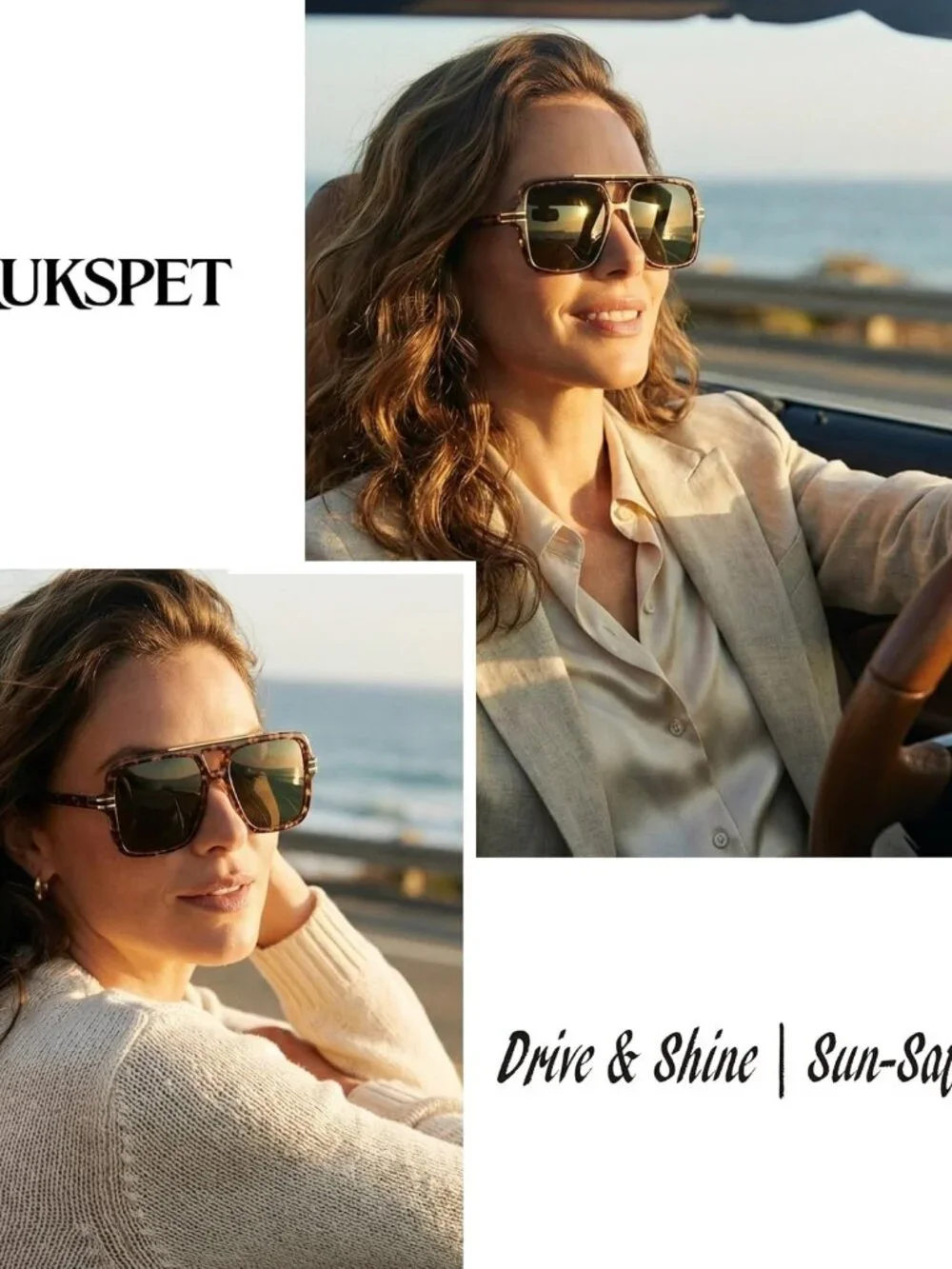 Stylish Women's Oversized Sunglasses: Polarized, Retro Aviator, UV400 Protection